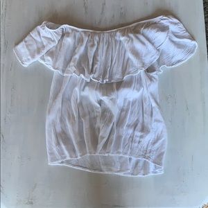 White off shoulder top